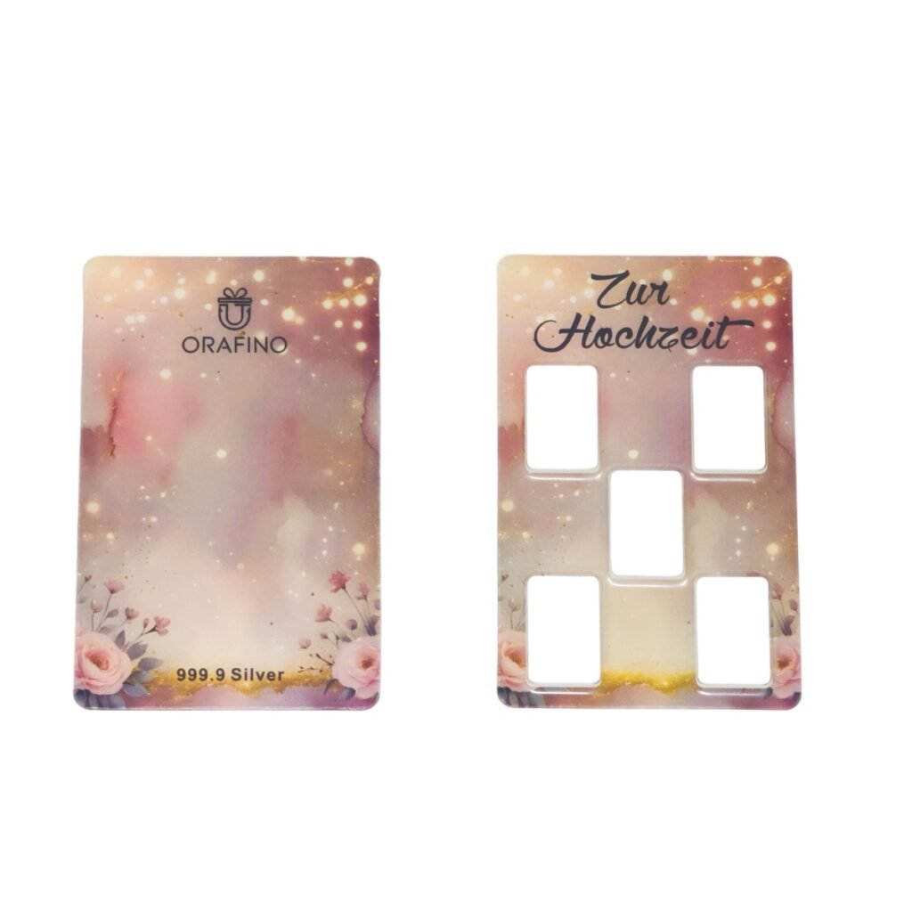 CMYK printed precious metal blister card packaging with customized full color artwork