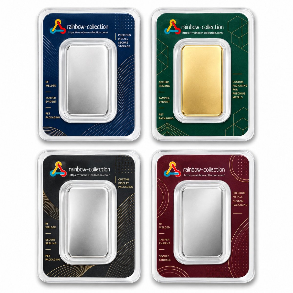 custom-fit cavity blister tray for minted coins bars and commemorative coins
