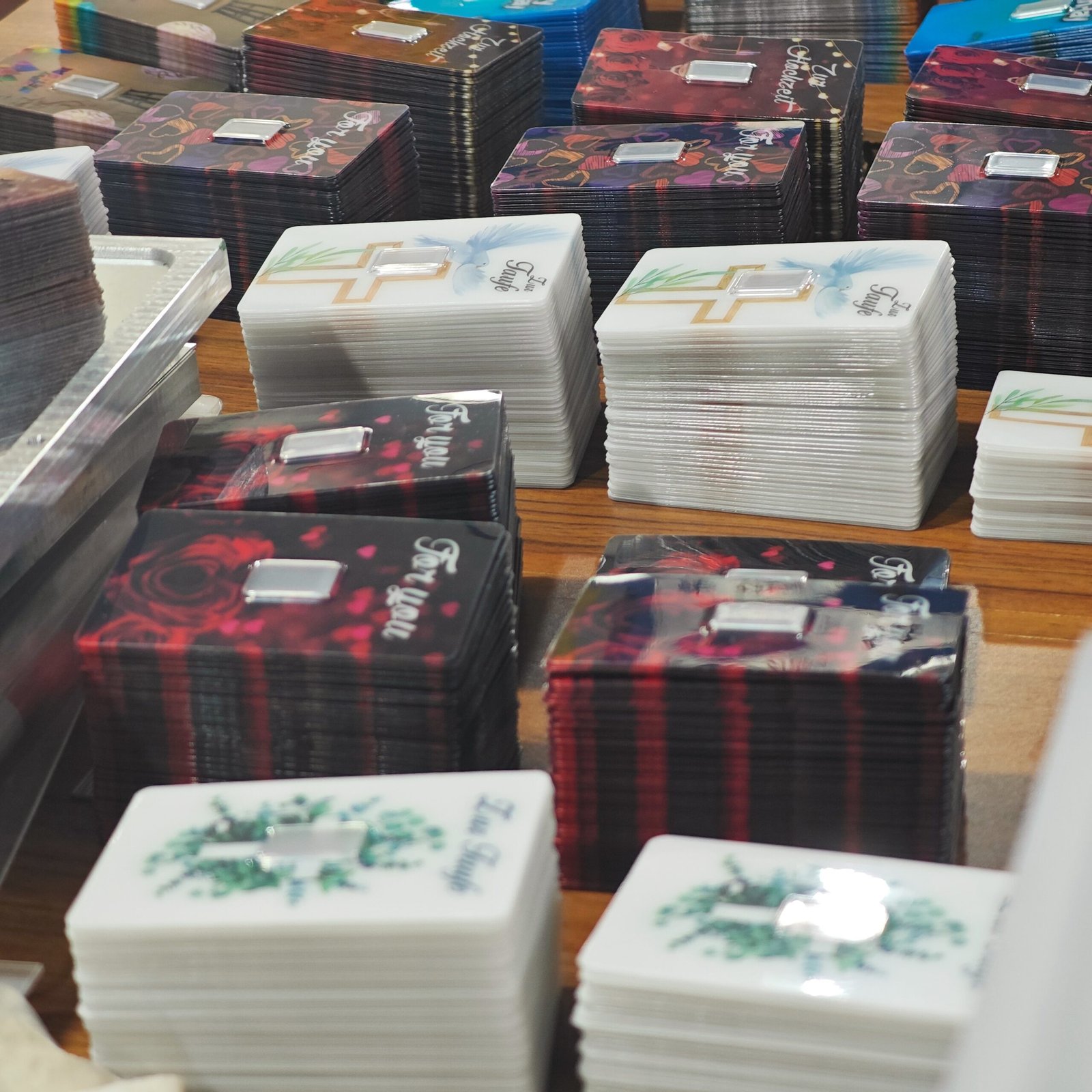 Bulk printed blister card packaging samples for custom precious metal coins and bars