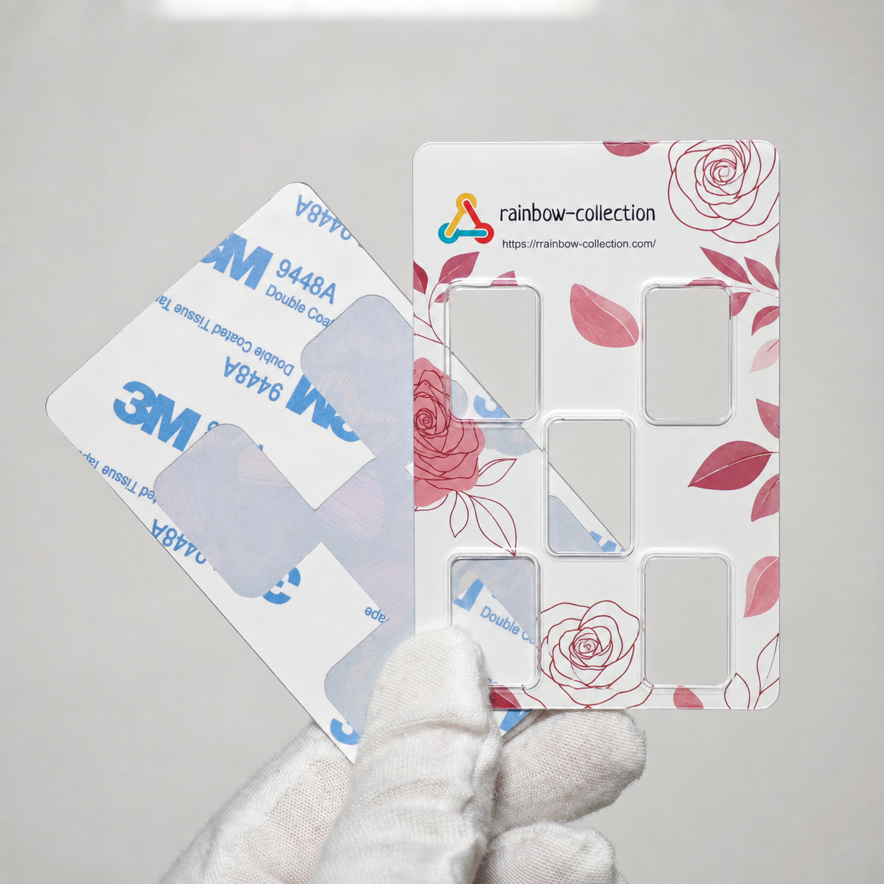 Custom branded coin blister card design options with full-color CMYK printing